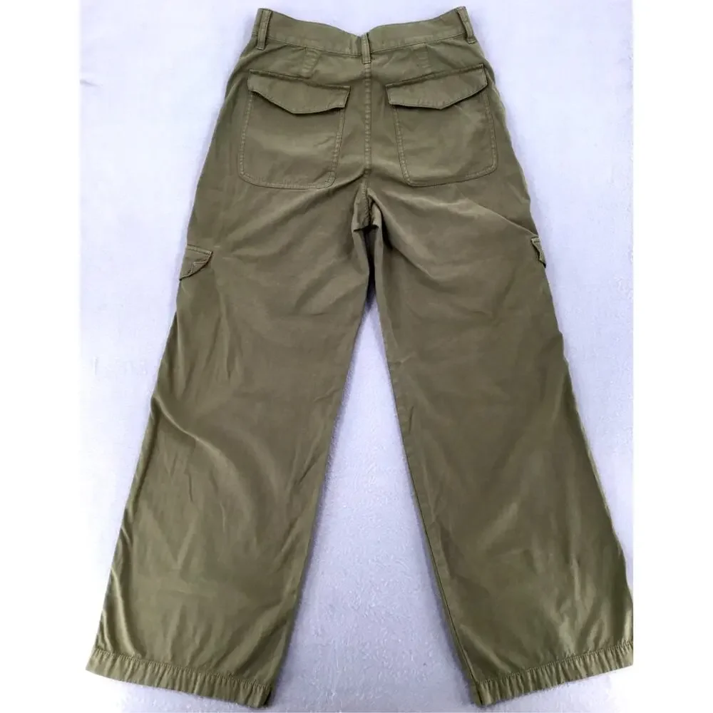 Madewell Olive Wide Leg Cargo Utility Pants Size 27